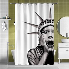 Funny Statue Of Liberty Parody Shower Curtain 48  X 72  (small)  by Sarkoni