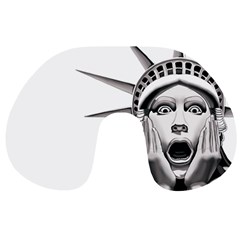 Funny Statue Of Liberty Parody Travel Neck Pillow by Sarkoni