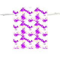 Bats Pattern T- Shirt White Bats And Bows Pink Yellow T- Shirt Lightweight Drawstring Pouch (xl) by EnriqueJohnson