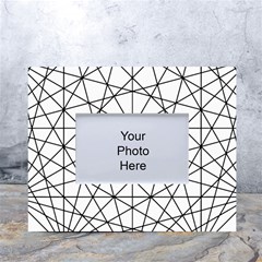 Black And White Pattern T- Shirt Black And White Pattern 8 White Tabletop Photo Frame 4 x6  by EnriqueJohnson