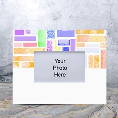 Blocks T- Shirt Blockage Abstract Art 2 T- Shirt White Tabletop Photo Frame 4 x6  by EnriqueJohnson