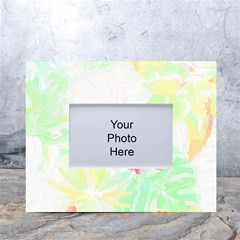 Botanical T- Shirt Botanical Handsome Coral Flower T- Shirt White Tabletop Photo Frame 4 x6  by EnriqueJohnson