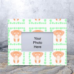 Boxer Dog Pattern T- Shirt Boxer Dog Pattern T- Shirt White Tabletop Photo Frame 4 x6  by EnriqueJohnson