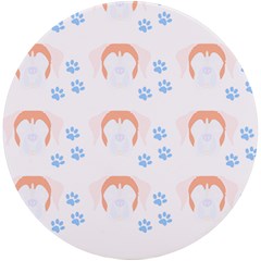 Boxer Dog Pattern T- Shirt Boxer Dog Pattern T- Shirt Uv Print Round Tile Coaster by EnriqueJohnson