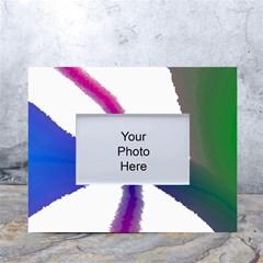 Colorful Abstract Texture Art Design T- Shirt Colorful Abstract Texture Art Design T- Shirt White Tabletop Photo Frame 4 x6  by EnriqueJohnson
