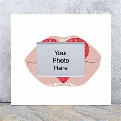 Lips -16 White Wall Photo Frame 5  X 7  by SychEva