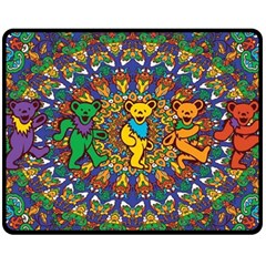 Grateful Dead Pattern Fleece Blanket (medium) by Sarkoni