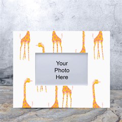 Giraffe Pattern T- Shirt Giraffes T- Shirt White Tabletop Photo Frame 4 x6  by EnriqueJohnson
