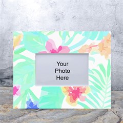 Hawaii T- Shirt Hawaii Flower Pattern T- Shirt White Tabletop Photo Frame 4 x6  by EnriqueJohnson