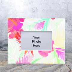 Hawaii T- Shirt Hawaii Flowerbages Pattern T- Shirt White Tabletop Photo Frame 4 x6  by EnriqueJohnson