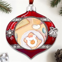 ??????? Metal Snowflake And Bell Red Ornament by SychEva