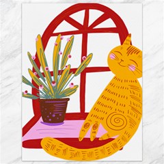 Cat Pet Ginger Art Animal Cartoon Canvas 36  X 48  by uniart180623