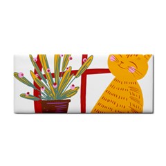 Cat Pet Ginger Art Animal Cartoon Hand Towel by uniart180623