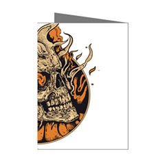 Human Skull  Skull Art Skeleton Illustration Mini Greeting Cards (pkg Of 8) by uniart180623