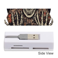 Gray And Multicolored Skeleton Illustration Memory Card Reader (stick) by uniart180623