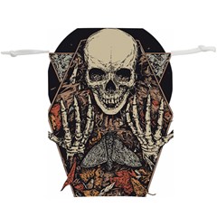 Gray And Multicolored Skeleton Illustration Lightweight Drawstring Pouch (xl) by uniart180623