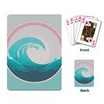 Tidal Wave Ocean Sea Tsunami Wave Minimalist Playing Cards Single Design (Rectangle) Back