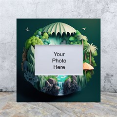 Waterfall Jungle Nature Paper Craft Trees Tropical White Box Photo Frame 4  X 6  by uniart180623