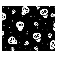 Skull Pattern Two Sides Premium Plush Fleece Blanket (small) by Ket1n9