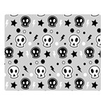 Skull-pattern- Two Sides Premium Plush Fleece Blanket (Large) Blanket Back