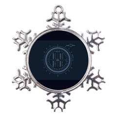 Minimalistic Knowledge Mathematics Trigonometry Metal Large Snowflake Ornament by Ket1n9
