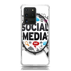 Social Media Computer Internet Typography Text Poster Samsung Galaxy S20 Ultra 6 9 Inch Tpu Uv Case by Ket1n9