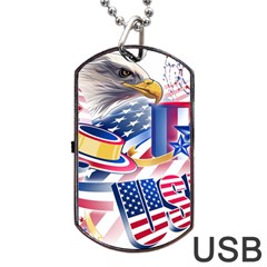 Independence Day United States Of America Dog Tag Usb Flash (one Side) by Ket1n9