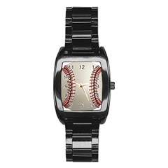 Baseball Stainless Steel Barrel Watch by Ket1n9