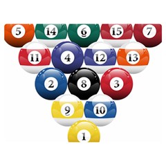 Racked Billiard Pool Balls Premium Plush Fleece Blanket (extra Small) by Ket1n9