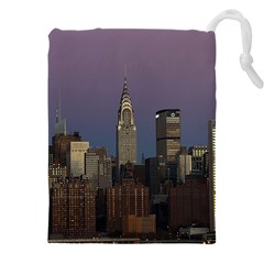 Skyline-city-manhattan-new-york Drawstring Pouch (5xl) by Ket1n9