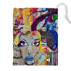 Graffiti-mural-street-art-painting Drawstring Pouch (4xl) by Ket1n9