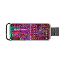 Technology Circuit Board Layout Pattern Portable Usb Flash (one Side) by Ket1n9