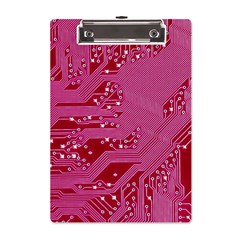 Pink Circuit Pattern A5 Acrylic Clipboard by Ket1n9