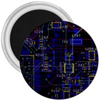 Technology Circuit Board Layout 3  Magnets Front