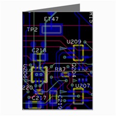 Technology Circuit Board Layout Greeting Card by Ket1n9
