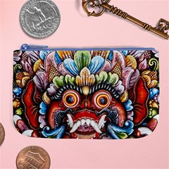Wood Sculpture Bali Logo Large Coin Purse by Ket1n9