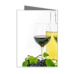 White-wine-red-wine-the-bottle Mini Greeting Card Right