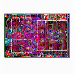 Technology Circuit Board Layout Pattern Postcards 5  X 7  (pkg Of 10) by Ket1n9