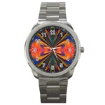 Casanova Abstract Art-colors Cool Druffix Flower Freaky Trippy Sport Metal Watch Front
