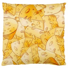 Cheese-slices-seamless-pattern-cartoon-style Standard Premium Plush Fleece Cushion Case (two Sides) by Ket1n9