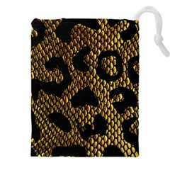 Metallic Snake Skin Pattern Drawstring Pouch (5xl) by Ket1n9