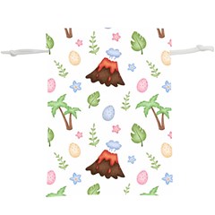 Cute-palm-volcano-seamless-pattern Lightweight Drawstring Pouch (xl) by Ket1n9
