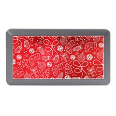 Christmas Pattern Red Memory Card Reader (mini) by Grandong