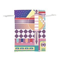 Abstract Shapes Colors Gradient Lightweight Drawstring Pouch (m) by Vaneshop