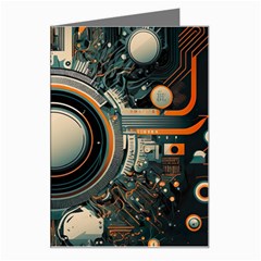 Illustrations Technology Robot Internet Processor Greeting Card by Vaneshop