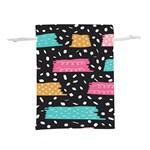 Art Pattern Design Wallpaper Background Print Patterns Lightweight Drawstring Pouch (L) Back