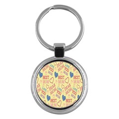 Love Mom Happy Mothers Day I Love Mom Graphic Pattern Key Chain (round) by Vaneshop