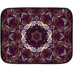 Rosette Kaleidoscope Mosaic Abstract Background Two Sides Fleece Blanket (mini) by Vaneshop