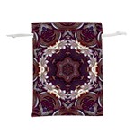 Rosette Kaleidoscope Mosaic Abstract Background Lightweight Drawstring Pouch (M) Back