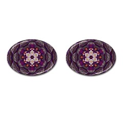 Rosette Kaleidoscope Mosaic Abstract Background Art Cufflinks (oval) by Vaneshop
